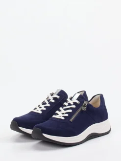 Damen Ganter – Komfort-Sneaker aus Veloursleder Dunkel