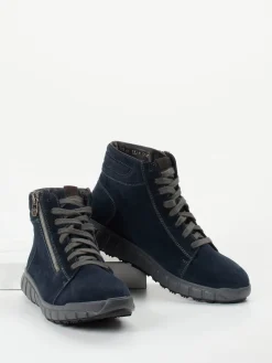 Damen Ganter – Schnürboots aus Veloursleder dunkel