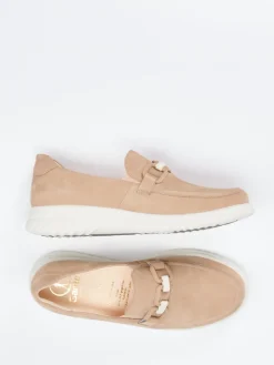 Damen Ganter – Slipper aus Nubukleder in Beige