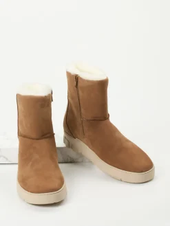 Damen Ganter – Stiefelette aus Nubukleder cognac