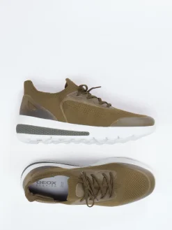 – Herren-Sneaker aus gestricktem Textil oliv*Geox Online