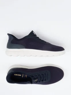 Herren Geox – Sneaker aus gestricktem Textil Dunkel