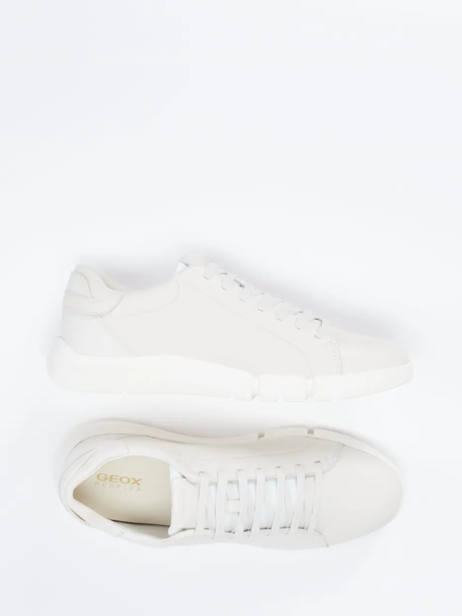 Herren Geox – Sneaker aus Kalbleder in Offwhite
