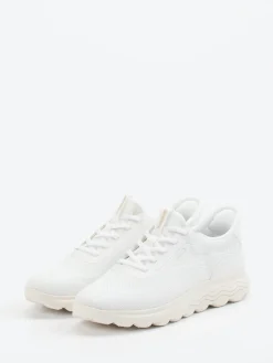 Damen Geox – Sneaker aus Textil in Offwhite