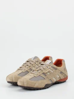 – Sneaker aus Veloursleder und Mesh beige*Geox Hot