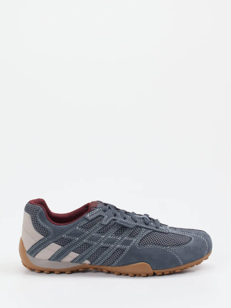 Herren Geox – Sneaker aus Veloursleder und Mesh