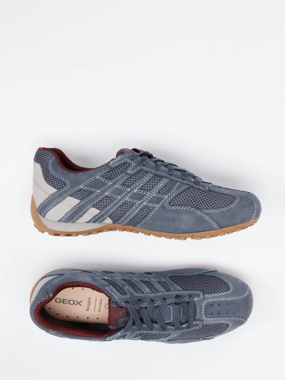 Herren Geox – Sneaker aus Veloursleder und Mesh