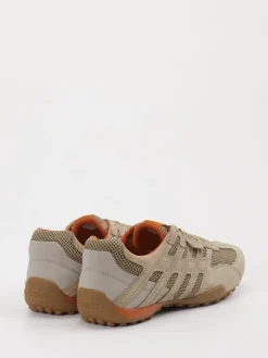 Herren Geox – Sneaker aus Velour/Textil in braun