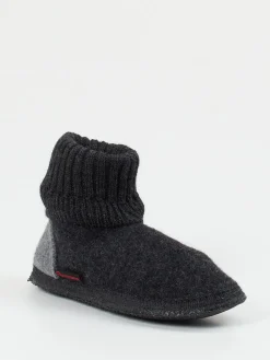 Damen Giesswein – Hüttenschuhe aus Wollfilz anthrazit