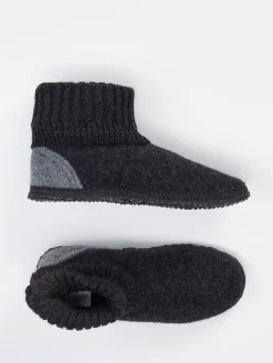 Damen Giesswein – Hüttenschuhe aus Wollfilz anthrazit