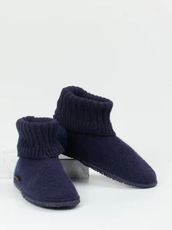 – Hüttenschuhe aus Wollfilz Dunkel*Giesswein