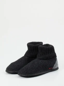 Herren Giesswein – Hüttenschuhe aus Wollfilz in Anthrazit