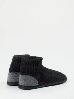 Herren Giesswein – Hüttenschuhe aus Wollfilz in Anthrazit