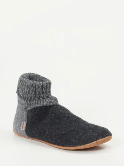 Herren Giesswein – Hüttenschuhe aus Wolle in Anthrazit