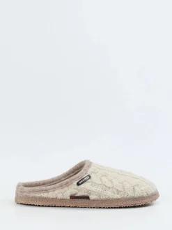 Damen Giesswein – Pantoffel aus Schurwolle im Zopfmuster