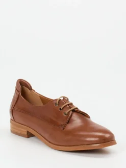 Damen Ginger u0026 Glove Ginger & Glove – Derby-Schnürschuh aus Lammleder Cognac