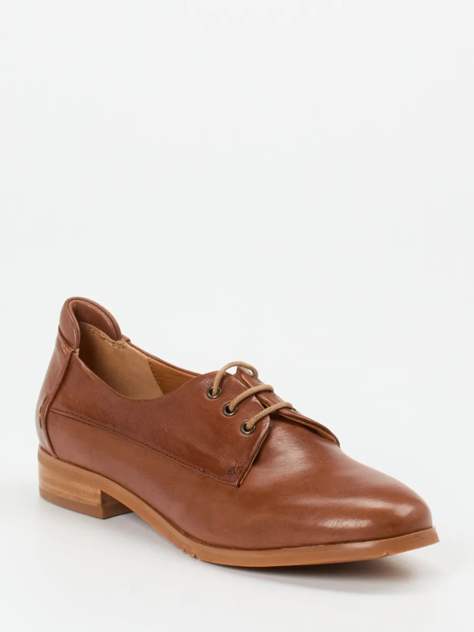 Damen Ginger u0026 Glove Ginger & Glove – Derby-Schnürschuh aus Lammleder Cognac