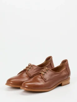 Damen Ginger u0026 Glove Ginger & Glove – Derby-Schnürschuh aus Lammleder Cognac