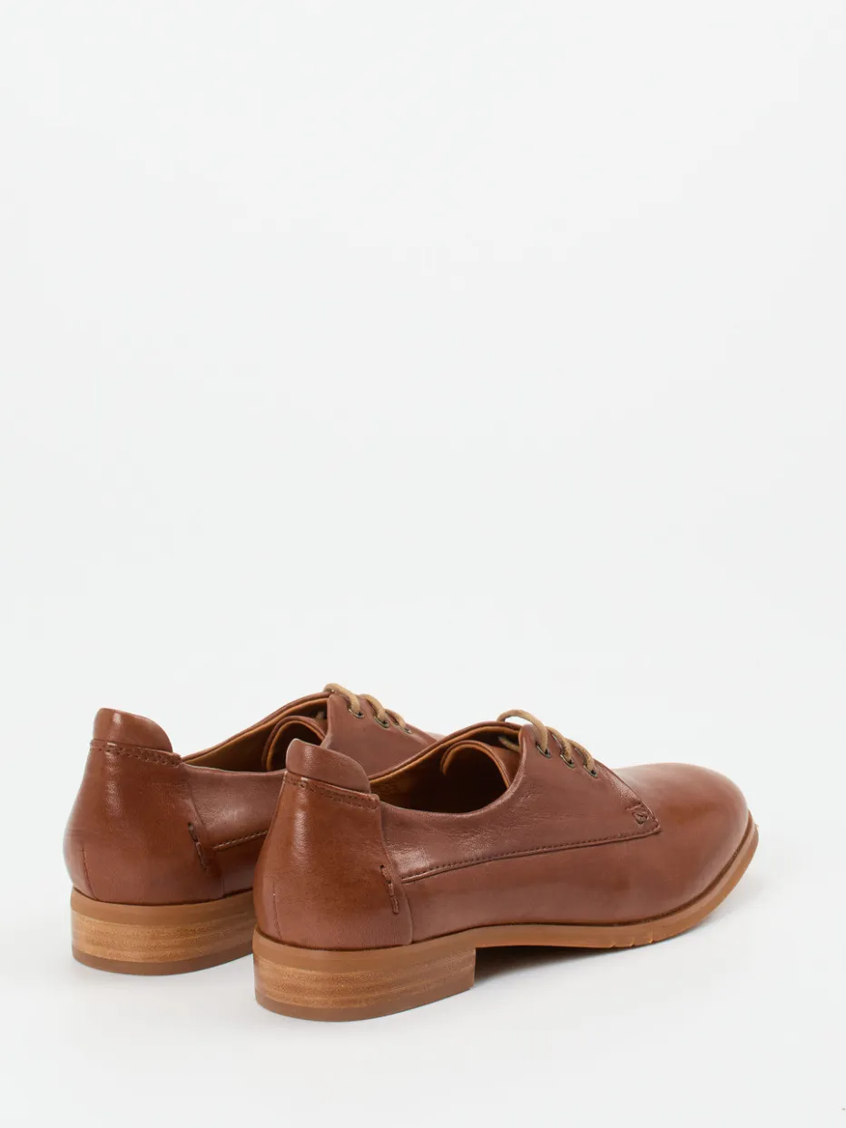 Damen Ginger u0026 Glove Ginger & Glove – Derby-Schnürschuh aus Lammleder Cognac