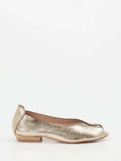 Ginger & Glove – Peep-Toe-Ballerinas aus Metallicleder*Ginger u0026 Glove Clearance