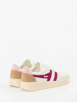 Damen Gola – Retro-Sneaker aus Leder mit Beere-Details
