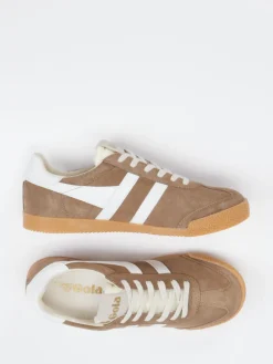 Damen Gola – Retro-Sneaker aus Veloursleder sand