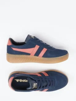 Damen Gola – Retro-Sneaker aus Veloursleder Dunkel