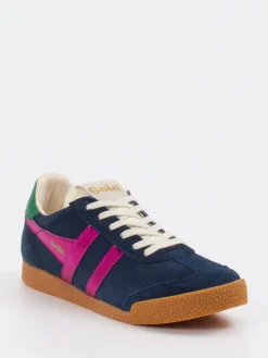 Damen Gola – Retro-Sneaker aus Veloursleder Dunkel