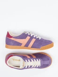 Damen Gola – Retro-Sneaker aus Veloursleder Violett