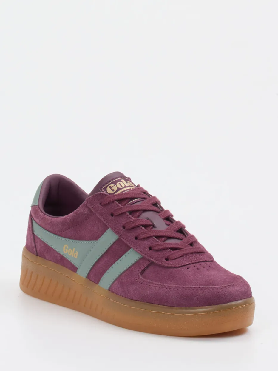 Damen Gola – Retro-Sneaker aus Veloursleder Beerenviolett