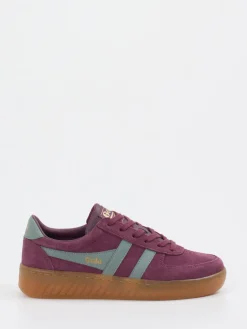 Damen Gola – Retro-Sneaker aus Veloursleder Beerenviolett