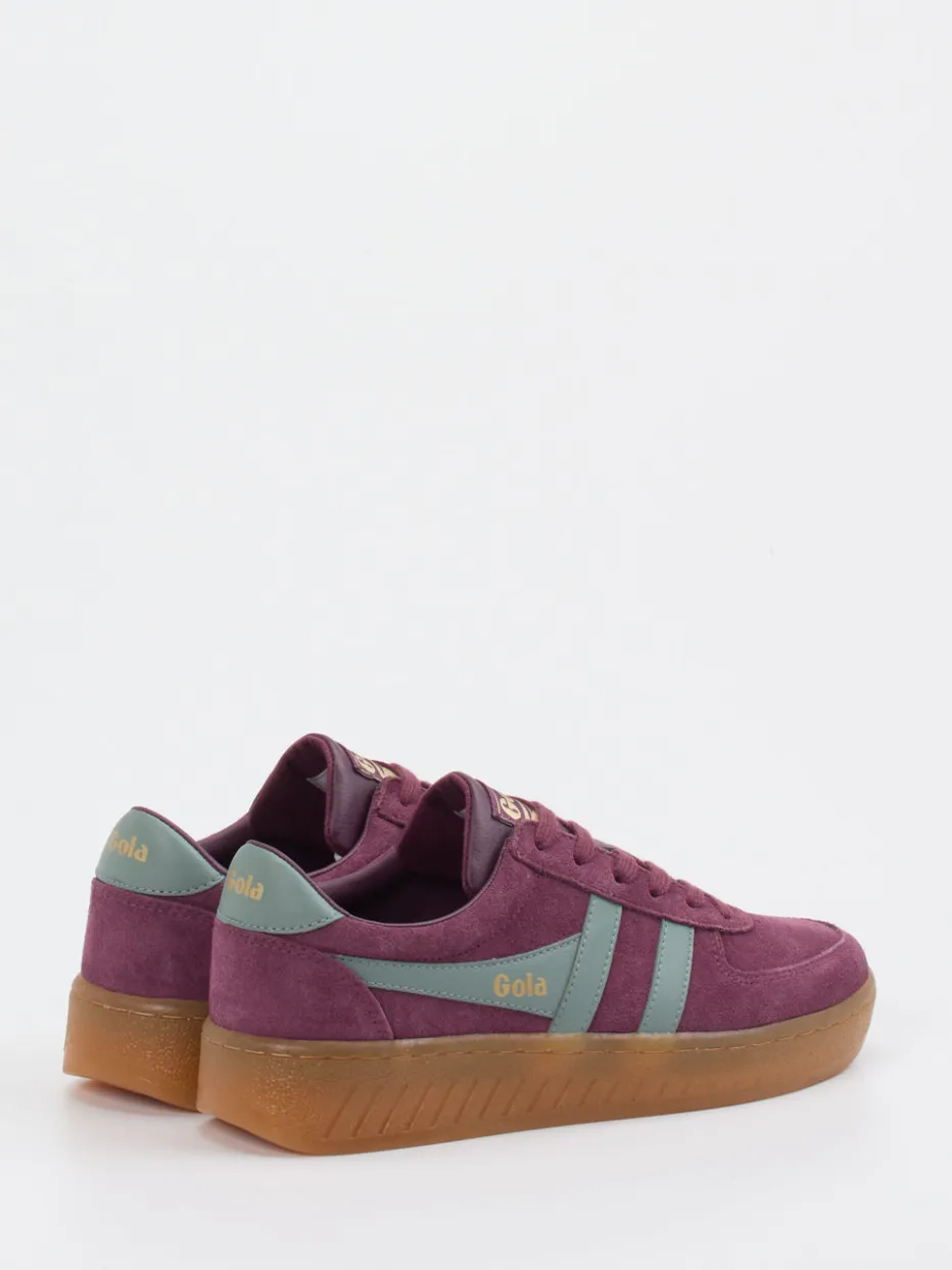 Damen Gola – Retro-Sneaker aus Veloursleder Beerenviolett