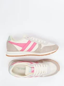 Damen Gola – Sneaker aus Veloursleder cremeweiß