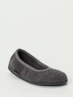 Damen Haflinger – Ballerina-Hausschuh aus Wollfilz anthrazit