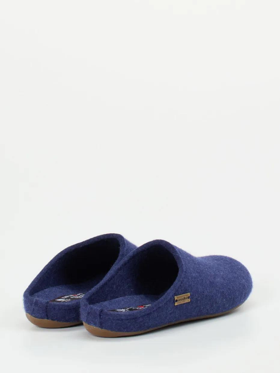 Damen Haflinger – Filzpantoffel aus Schurwolle Dunkel