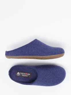 Damen Haflinger – Filzpantoffel aus Schurwolle Dunkel