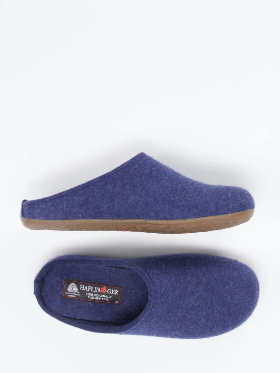 Damen Haflinger – Filzpantoffel aus Schurwolle Dunkel