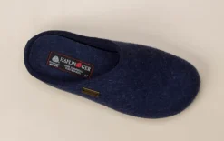 Damen Haflinger – Filzpantoffel aus Schurwolle Dunkel
