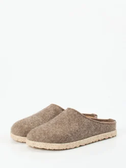 Damen Haflinger – Filzpantoffel aus Schurwolle taupe