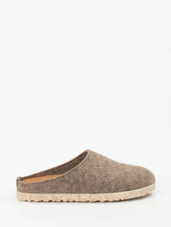 Damen Haflinger – Filzpantoffel aus Schurwolle taupe
