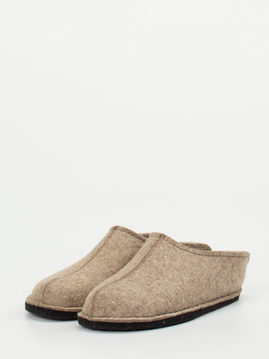 – Filzpantoffeln aus Schurwolle Beige*Haflinger Hot