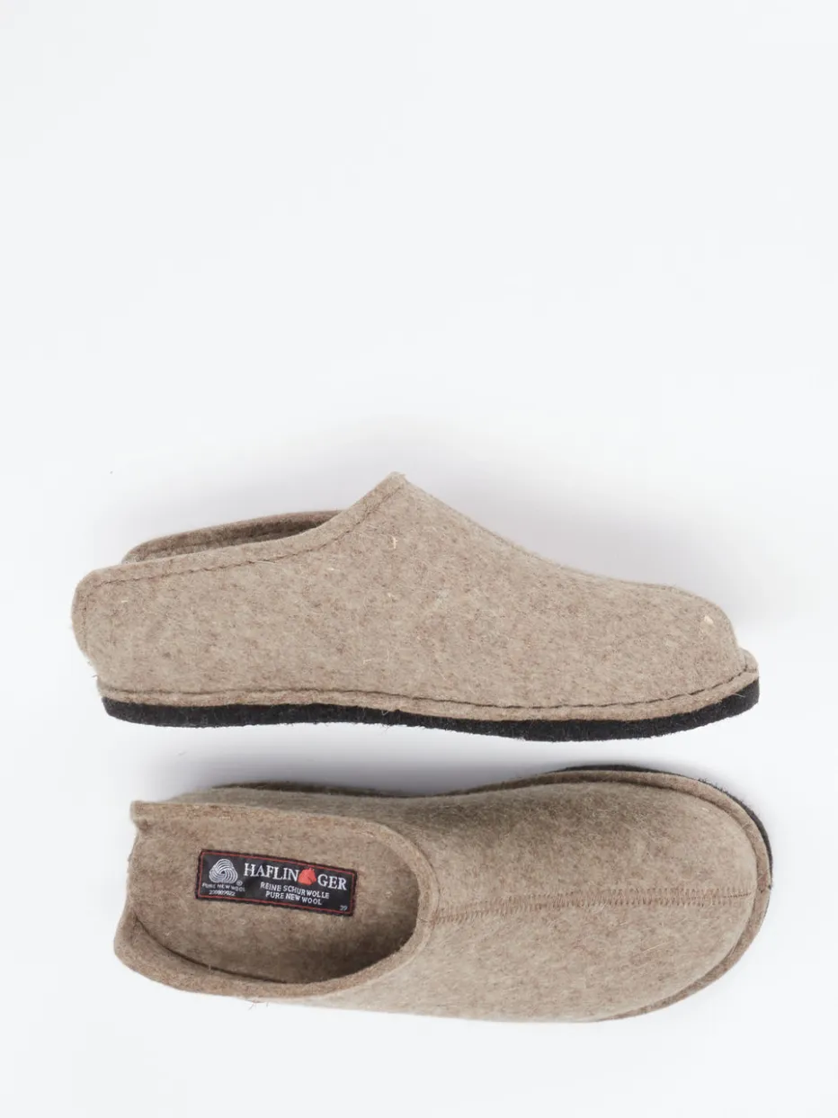 – Filzpantoffeln aus Schurwolle Beige*Haflinger Hot
