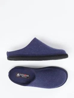Herren Haflinger – Filzpantoffeln aus Schurwolle marine