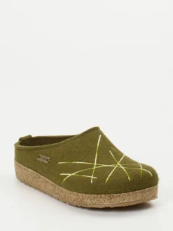 – Filzpantoffeln aus Schurwolle Oliv*Haflinger Discount