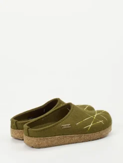 – Filzpantoffeln aus Schurwolle Oliv*Haflinger Discount