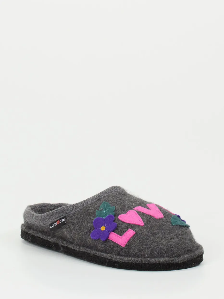 – Filzpantoffeln aus Wolle anthrazit*Haflinger New