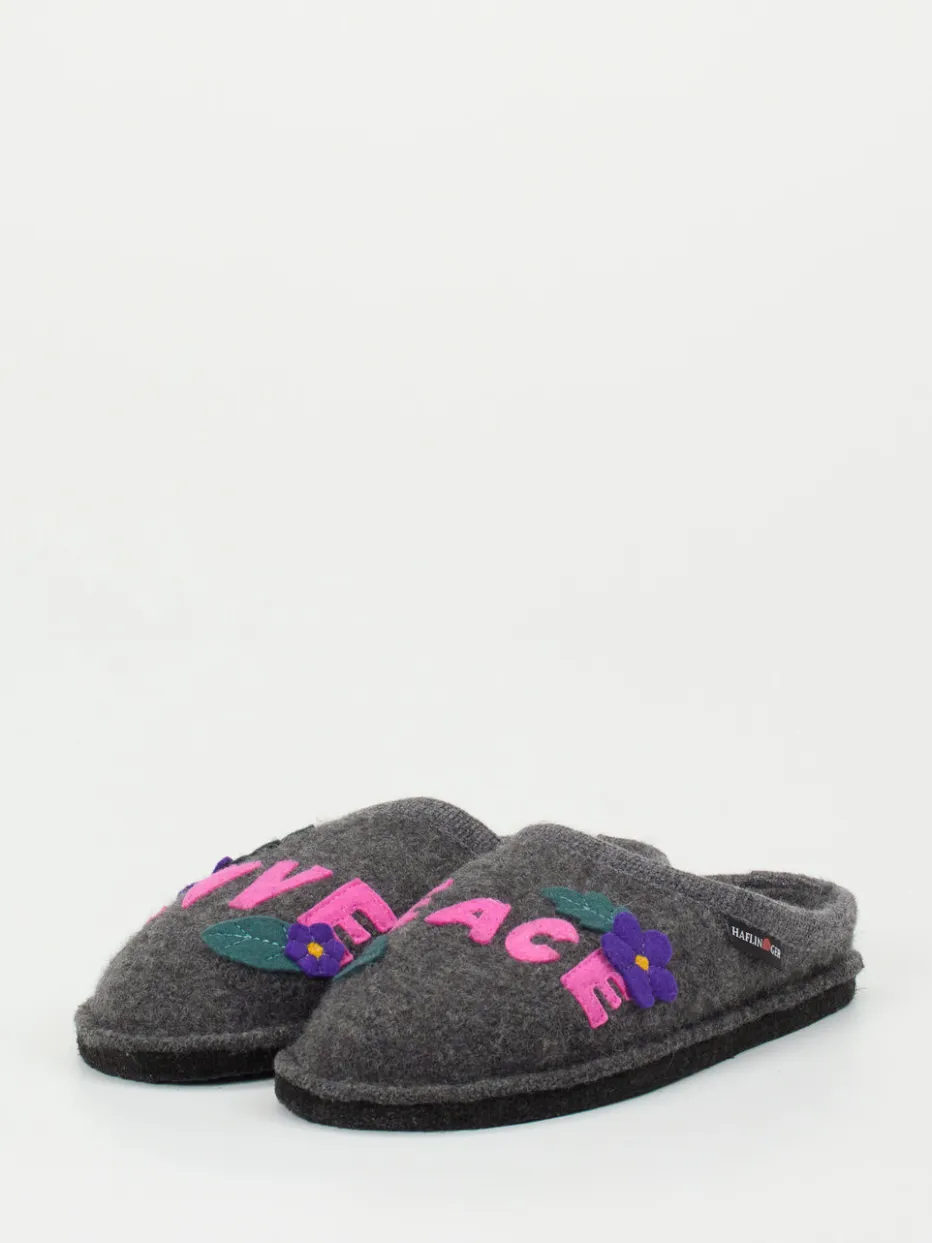 – Filzpantoffeln aus Wolle anthrazit*Haflinger New