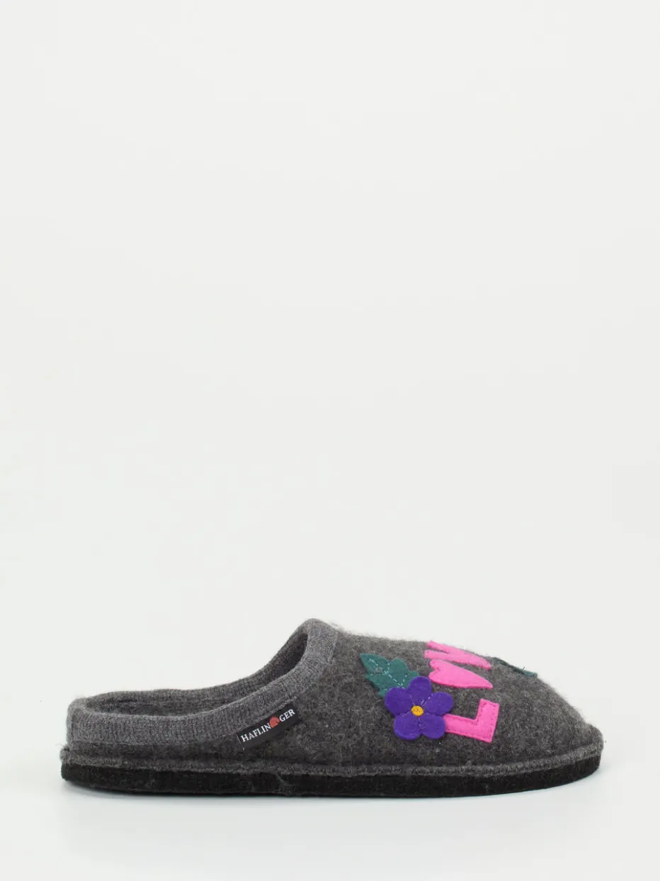 – Filzpantoffeln aus Wolle anthrazit*Haflinger New