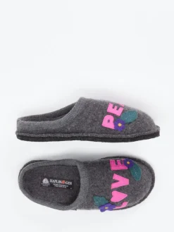 – Filzpantoffeln aus Wolle anthrazit*Haflinger New