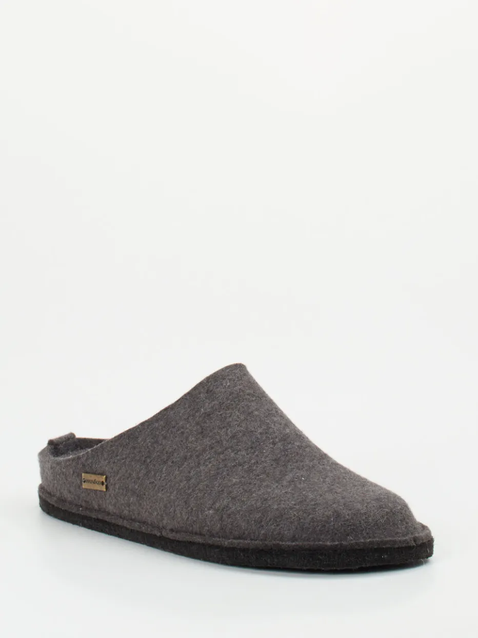 Herren Haflinger – Filzpantoffeln aus Wolle in Anthrazit